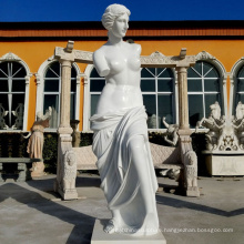High Quality Hand Carved Large White Marble Stone Venus Marble Sculpture for Decoration